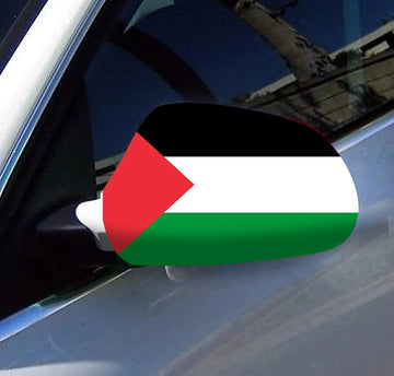 Palestine flag 2 set car mirrors after mounting